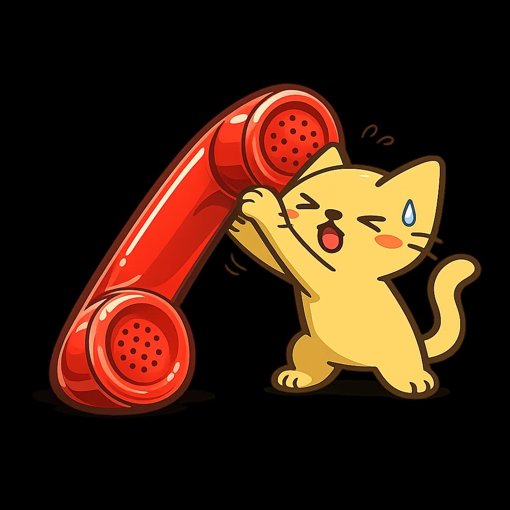 Gato cargando un teléfono