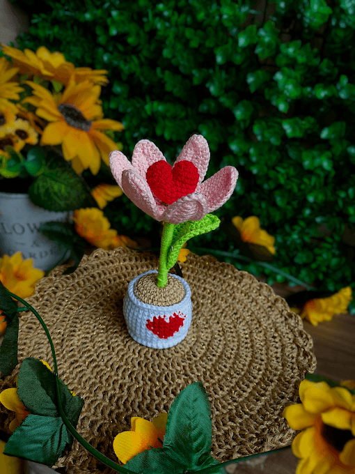 Tulipán con corazón interior